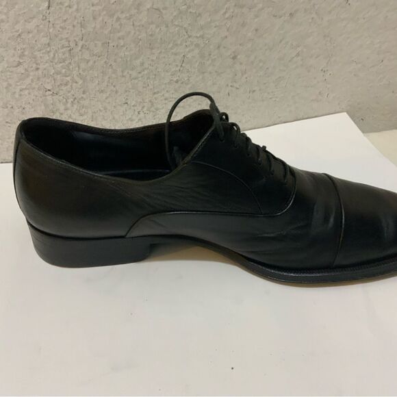 Bruno Magli Men’s Size 7.5 M  Black  Cap Toe Oxford Dress Shoe -Italy main image 6